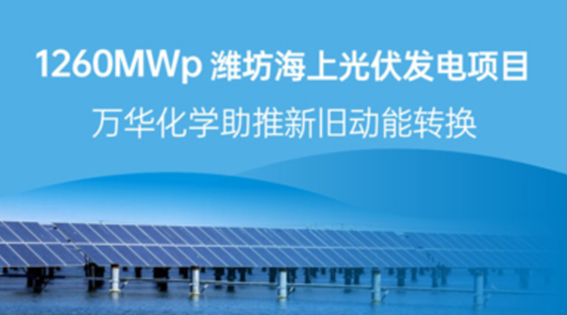 1260MWp潍坊海上光伏发电项目，万华化学助推新旧动能转换