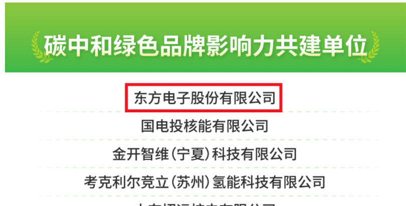 实力上榜！东方电子荣获“2022年度碳中和绿色品牌影响力共建单位”