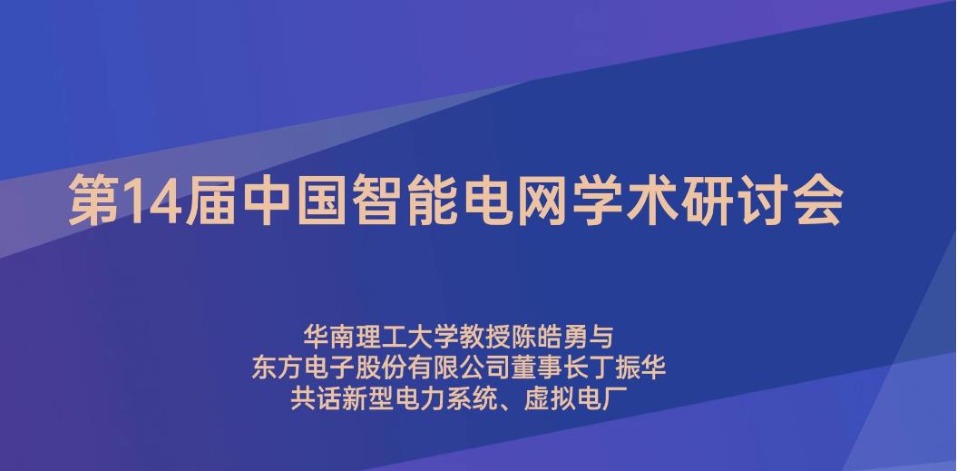 【视频】华南理工大学教授陈皓勇与东方电子股份有限公司董事长丁振华共话新型电力系统