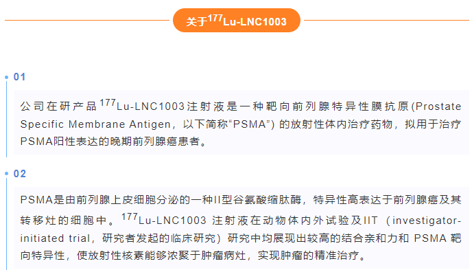 177Lu-LNC1003注射液即将于新加坡进行I期临床试验