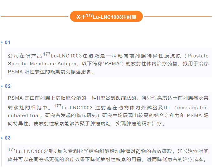 177Lu-LNC1003注射液即将于国内开展临床试验