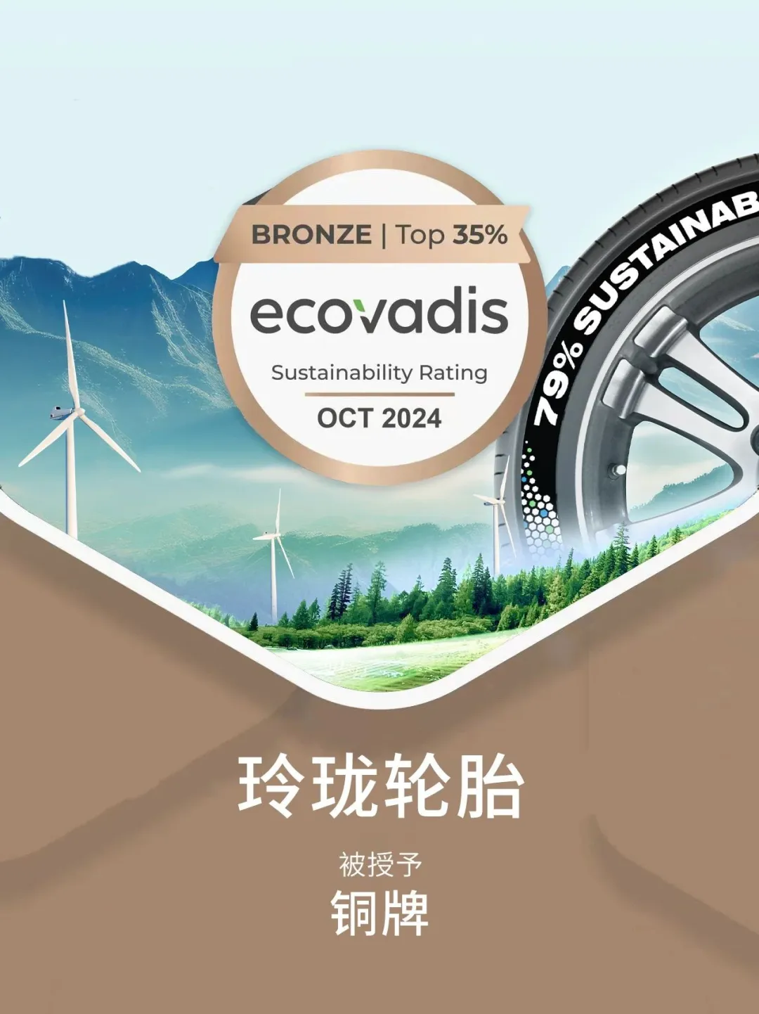 获EcoVadis权威认证，玲珑跻身全球可持续发展企业前35%行列